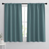 Picture of RYB HOME Blackout Curtains for Bedroom, Privecy Thermal Insulating Energy Saving Window Curtains for Bathroom Kitchen Kids Nursery, Wide 42 x Long 45, Teal Blue, 2 Panels