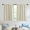 Picture of RYB HOME RV Curtains for Camper Windows - Soft Thermal Insulated Small Window Curtain Tiers for Cafe Kitchen Bedroom Basement Glass Door Window, W 42 x L 30 inches, Geige, 2 Panels