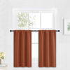 Picture of RYB HOME Small Curtains Blackout - Privacy Energy Efficiency Mini Curtains for Kids Bedroom RV Camper Windows Trailer Bathroom Kitchen Cabinet Door Window, W 29 x L 36, Burnt Orange, 2 Panels