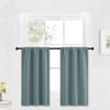 Picture of RYB HOME Small Curtains Blackout - Privacy Energy Efficiency Mini Curtains for Kids Bedroom RV Camper Windows Trailer Bathroom Kitchen Cabinet Door Window, W 29 x L 36, Dusty Blue, 2 Panels
