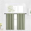 Picture of RYB HOME Small Curtains Blackout - Privacy Insulating Farmhouse Mini Curtains for Kids Bedroom RV Camper Windows Trailer Bathroom Kitchen Cabinet Door Window, W 29 x L 36, Sage Green, 2 Panels