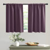Picture of RYB HOME Bathroom Window Curtains - Blackout Curtains Small Window Short Drapes for Kitchen Bedroom Living Room Kids Nursery Room RV, W 42 x L 36 inch per Panel, Plum, 2 Pcs