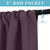 Picture of RYB HOME Bathroom Window Curtains - Blackout Curtains Small Window Short Drapes for Kitchen Bedroom Living Room Kids Nursery Room RV, W 42 x L 36 inch per Panel, Plum, 2 Pcs