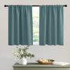 Picture of RYB HOME Bathroom Curtains Room Darkening Privacy Small Window Curtains for Bedroom Kitchen Basement RV Camper, Wide 42 inches x Long 30 inches, Teal Blue, 2 Panels