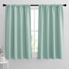 Picture of RYB HOME Room Darkening Kitchen Curtains 54 inch Length, Durable Privacy Window Drapes Thermal Insulated Panels Farmhouse Decor for Bedroom Studio Bathroom, W 42 x L 54 inches, Set of 2, Aqua