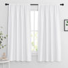 Picture of RYB HOME Blackout Curtains 63 inches Long - Energy Saving Insulation Large Window Curtain Blinds for Bedroom Living Room Dining Basement Home Office, W 62 x L 63 per Panel, Pure White, 2 Pcs