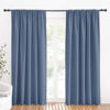 Picture of RYB HOME Blue Blackout Curtains 70 inch Width - Rod Pocket Room Darkening Window Shades Privacy Theraml Insulated Backdrops for Living Room Home Office, W70 x L84 inch, Stone Blue, 1 Pair