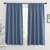 Picture of RYB HOME Blue Blackout Curtains 63 inch Length 2 Panels Set - Thermal Insulated Noise Reducing Energy Efficiency Small Window Decor for Kitchen Bedroom Bathroom, W42 inch x L63 inch, Stone Blue