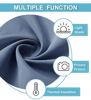 Picture of RYB HOME Blue Blackout Curtains 63 inch Length 2 Panels Set - Thermal Insulated Noise Reducing Energy Efficiency Small Window Decor for Kitchen Bedroom Bathroom, W42 inch x L63 inch, Stone Blue