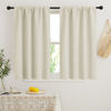Picture of RYB HOME Small Window Curtains Blackout - Privacy Energy Saving Insulating Curtains Blinds for Bedroom Bathroom Basement Kids Nursery Kitchen, W 34 x L 48 inches, Beige, 2 Panels