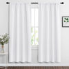 Picture of RYB HOME Window Decor Kitchen Curtain Drapes - 50% Blackout Thermal Insulated Curtains Set Rod Pocket Energy Saving for Bedroom Kitchen Livingroom Dining, 42 Wide x 72 Long, Pure White, 2 Panels