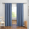 Picture of RYB HOME Blackout Curtains 84 inches Length - Thermal Inslulating Privacy Window Curtains & Drapes for Bedroom, 42 inches Wide x 84 inches Long, Stone Blue, 1 Pair