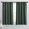 Picture of RYB HOME 54 inch Curtains for Living Room, Rod Pocket Thermal Insulated Small Window Drapes Room Darkening Shades for Bedroom Studio Closet, W 42 x L 54 inch, Set of 2 Panels, Dark Green