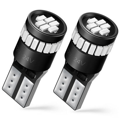 Picture of AUXITO Ultra Blue 194 LED Bulbs 168 175 2825 W5W T10 24-SMD 3014 Chipsets for Car Interior Dome Door Map Dashboard Courtesy License Plate Lights, Pack of 2