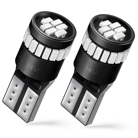 Picture of AUXITO Ultra Blue 194 LED Bulbs 168 175 2825 W5W T10 24-SMD 3014 Chipsets for Car Interior Dome Door Map Dashboard Courtesy License Plate Lights, Pack of 2