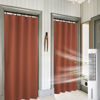 Picture of RYB HOME Orange Window Curtains 84 inches Length, Energy Efficient Rod Pocket Drapes Privacy Covers for Sliding Door Home Office, W42 x L84 inch, 2 Panels, Burnt Orange
