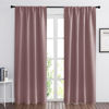Picture of RYB HOME Living Room Curtains Blackout - Light Block Energy Efficiency Small Window Treatment Drapes for Kitchen Dining Patio Sliding Door Farmhouse Decor, W 70 x L 84inch, Dusty Rose, 2 Panels