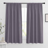 Picture of RYB HOME Bedroom Curtains Blackout - Light Block Energy Efficiency Small Window Treatment Drapes for Kitchen Dining Baby Nursery Morden Decor, W 42 x L 63 inch, Greyish Purple, 2 Panels