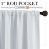 Picture of RYB HOME 45 inch Curtains for Kitchen Room Darkening Privacy Mini Curtain for RV Camper Bathroom Small Window, Width 29 x Length 45 inch, 2 Panels Set, Greyish White