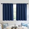 Picture of RYB HOME Bathroom Curtains Privacy - Blackout Curtains Small Window Short Drapes for Kitchen Bedroom Living Room Kids Nursery Room RV, W 52 x L 36 inch per Panel, Navy, 2 Pcs