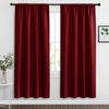 Picture of RYB HOME Red Curtains Blackout Window Covering Light Blocking UV Protection Draperies Window Treatments Shades for Babys' Room Nursery, 42 Wide by 72 Long, Burgundy Red, Set of 2