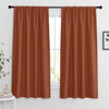 Picture of RYB HOME Blackout Curtains for Living Room, All Lights Blocking Rod Pocket Design Thermal Insulated Privacy Curtains Draperies for Bedroom Guest Room Playroom, W 42 x L 63 inch, 2 Panels, Burnt Orange