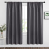 Picture of RYB HOME Living Room Blackout Curtains Gray (42 Width by 72 Length, Grey, 2 Pieces) Window Covering Rod Pocket Top Slot Curtain Panels Privacy Protect Light UV Block for Kids Room Nursery