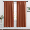 Picture of RYB HOME Blackout Curtains for Living Room, All Lights Blocking Rod Pocket Design Thermal Insulated Privacy Curtains Draperies for Bedroom Guest Room Playroom, W 42 x L 72 inch, 2 Panels, Burnt Orange