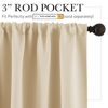 Picture of RYB HOME Blackout Shades Curtains Window Dressing (Width 42 by Height 72 in, Biscotti Beige, 2 Pcs) Energy Saving Curtain Draperies Soft Solid Polyester for Kitchen Bedroom