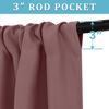 Picture of RYB HOME Small Curtains Blackout - Privacy Energy Efficiency Mini Curtains for Kids Bedroom RV Camper Windows Trailer Bathroom Kitchen Cabinet Window Tiers, W 29 x L 30, Dusty Rose, 2 Panels