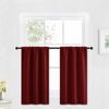 Picture of RYB HOME Bathroom Window Curtains - Super Soft Blackout Privacy Curtains for Girl Nursery Bedroom Basement Garege Workshop Kitchen Dining Living Room, W 29 x L 30, Burgundy Red, 2 Pcs