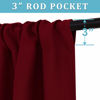 Picture of RYB HOME Bathroom Window Curtains - Super Soft Blackout Privacy Curtains for Girl Nursery Bedroom Basement Garege Workshop Kitchen Dining Living Room, W 29 x L 30, Burgundy Red, 2 Pcs