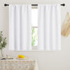 Picture of RYB HOME Short Curtains 45 inch 2 Panels Set, Room Darkening Small Window Drapes Thermal Insulated Cafe Curtains for Kitchen Dorm Transit Van, W 34 x L 45 inch, Pure White