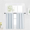 Picture of RYB HOME Half Window Curtains for Kids Nursery, Privacy Room Darkening Curtain Tiers for Window Heavyt Duty Short Drapes for Bathroom Basement Studio, Width 29 x Length 30 inches, Greyish White