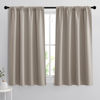 Picture of RYB HOME Small Window Curtains for Kitchen, Thermal Insulated Privacy Shades Chic Home Decoration for Basement Bathroom Door Window, Width 42 x Length 54 inch, 2 Panels, Sand