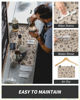 Picture of AMOAMI-Coffee Mat Hide Stain Rubber Backed Absorbent Dish Drying Mat for Kitchen Counter-Coffee Bar Accessories Fit Under Coffee Maker Coffee Machine Coffee Pot Espresso Machine (17X31.5,MILK TEA)