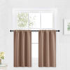 Picture of RYB HOME Small Window Curtains - Light Block Privacy Portable Curtains for Bedroom Kitchen Cabinet Kid Basement RV Curtains, Wide 29 x Long 36 per Panel, Mocha, 2 Pcs(Adult)