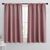 Picture of RYB HOME Blackout Curtains for Bedroom - Thermal Insulating Privacy Window Curtains for Kids Nursey Dining Bathroom Home Office Decor, Width 42 x Length 45 inches, Dusty Rose, 2 Panels