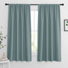 Picture of RYB HOME Blue Bedroom Curtains Room Darkening, Thermal Insulated Privacy Living Room Curtains Bathroom Window Drapes with Rod Pocket Design, W 42 x L 63 inch, Set of 2, Dusty Blue
