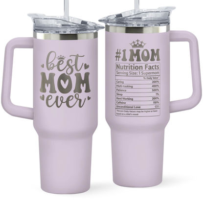 Picture of Gifts for Mom from Daughter Son - Mom Gifts - Mothers Day Gifts for Mom, Mom Birthday Gifts, Birthday Gifts for Mom, Christmas Gifts for Mom - Mother, New Mom Gifts for Women - 40 Oz Purple Tumbler