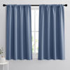 Picture of RYB HOME Blackout Closet Curtains - Thermal Insulated Noise Reducing Energy Efficiency Small Window Decor for Kitchen Bedroom Bathroom, 42 inches Wide x 54 inches Long, Stone Blue, 1 Pair
