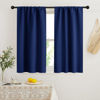 Picture of RYB HOME 45 inch Length Curtains for Kitchen, Room Darkening Narrow Window Drapes Thermal Insulated Privacy Covers for Basement RV Camper, W 29 x L 45 inch, Set of 2, Marine Blue
