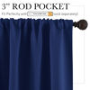 Picture of RYB HOME 45 inch Length Curtains for Kitchen, Room Darkening Narrow Window Drapes Thermal Insulated Privacy Covers for Basement RV Camper, W 29 x L 45 inch, Set of 2, Marine Blue