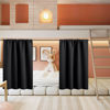 Picture of RYB HOME Small Curtains for Kitchen Window - Blackout Privacy Portable Curtain Set for Bedroom Office Bathroom Basement Garage Storage Enclosure RV Bunk, W 34 x L 30 inch, Black, 2 Pcs