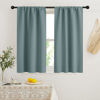 Picture of RYB HOME Small Window Curtains with Rod Pocket Design, Blackout Privacy Curtains Drapes Energy Efficient Covering for Closet Pantry W 29 x L 45 inches, 2 Panels, Dusty Blue