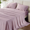 Picture of Bedsure Full Size Sheets, Cooling Sheets Full, Rayon Derived from Bamboo, Deep Pocket Up to 16", Breathable & Soft Bed Sheets, Hotel Luxury Silky Bedding Sheets & Pillowcases, Lavender