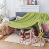 Picture of NEWCOSPLAY Super Soft Queen Blanket Green Premium Silky Flannel Fleece Leaves Pattern Lightweight Bed Blanket All Season Use (Green, Queen(90"x90"))