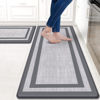 Picture of Mattitude Kitchen Mat [2 PCS] Cushioned Anti-Fatigue Kitchen Rugs Non-Skid Waterproof Kitchen Mats and Rugs Ergonomic Comfort Standing Mat for Kitchen, Floor, Office, Sink, Laundry, Gray and Gray