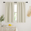 Picture of RYB HOME Beige Short Curtains Blackout, 45 inch Durable Cafe Curtains Room Darkening Window Drapes Privacy Protection for Basement Closet Kithen, W29 x L45 inch, 2 Panels
