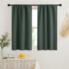 Picture of RYB HOME Dorm Curtains Room Darkening, 45 inch Length Privacy Window Treatment Thermal Insulated Covers for Shortage Room Studio Nursery, W29 x L45 inch, 2 Panels, Dark Green